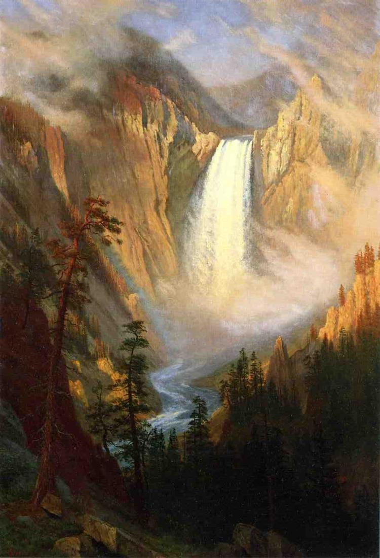 Albert Bierstadt Oil Painting Yellowstone Falls